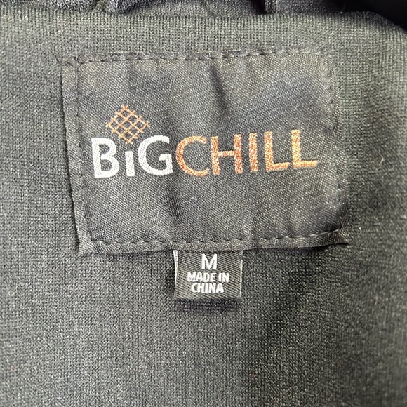 BIG CHILL | Black Double-Breasted Belted Fleece Trenchcoat (Size: M) - Picture 9 of 16
